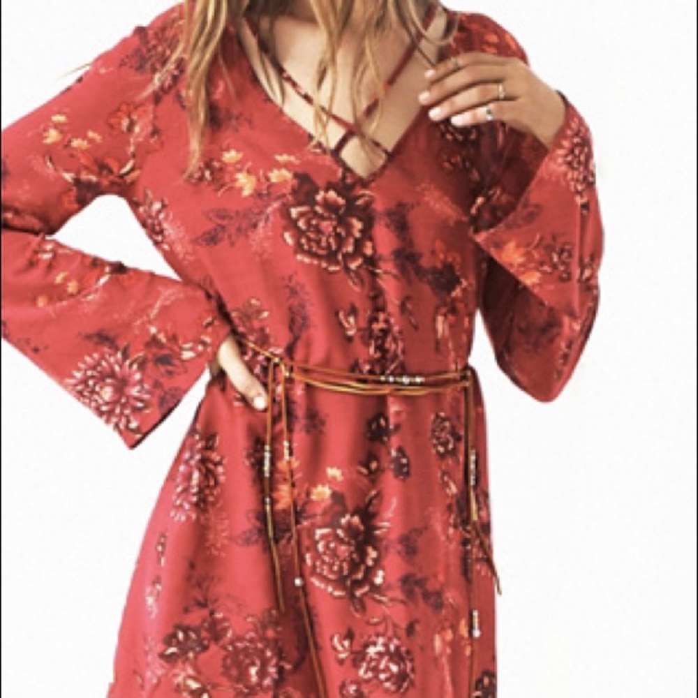 Free people long sleeve floral tunic - Picture 2 of 6
